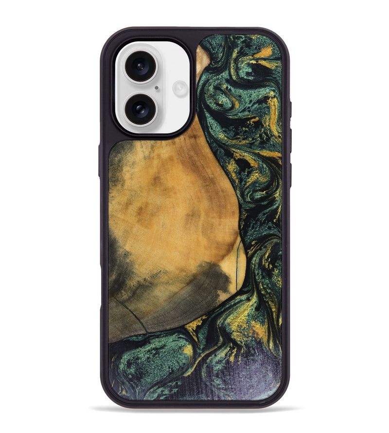 iPhone 16 Plus Wood Phone Case - Karsyn (Green, 816071)