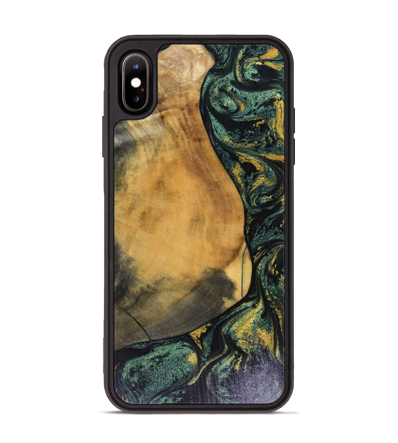 iPhone Xs Max Wood Phone Case - Karsyn (Green, 816071)