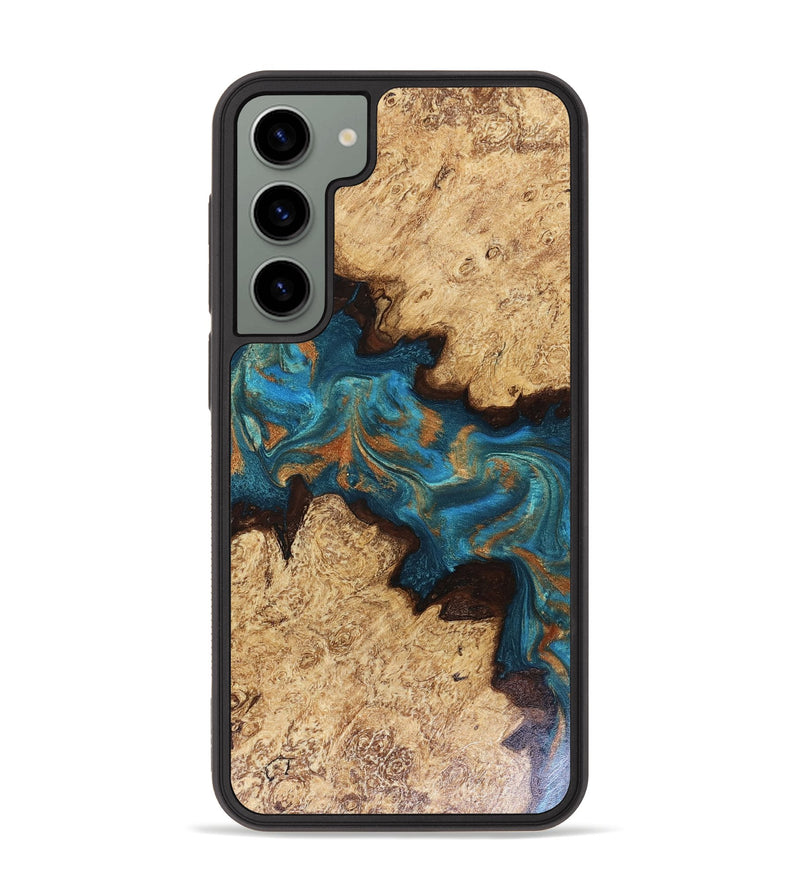 Galaxy S23 Plus Wood Phone Case - Siobhan (Teal & Gold, 816072)