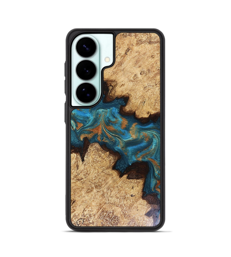 Galaxy S26 Wood Phone Case - Siobhan (Teal & Gold, 816072)