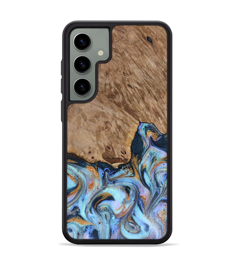 Galaxy S24 Plus Wood Phone Case - Tanesha (Teal & Gold, 816073)