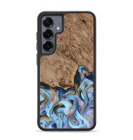 Galaxy S25 Plus Wood Phone Case - Tanesha (Teal & Gold, 816073)
