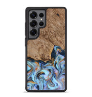 Galaxy S25 Ultra Wood Phone Case - Tanesha (Teal & Gold, 816073)