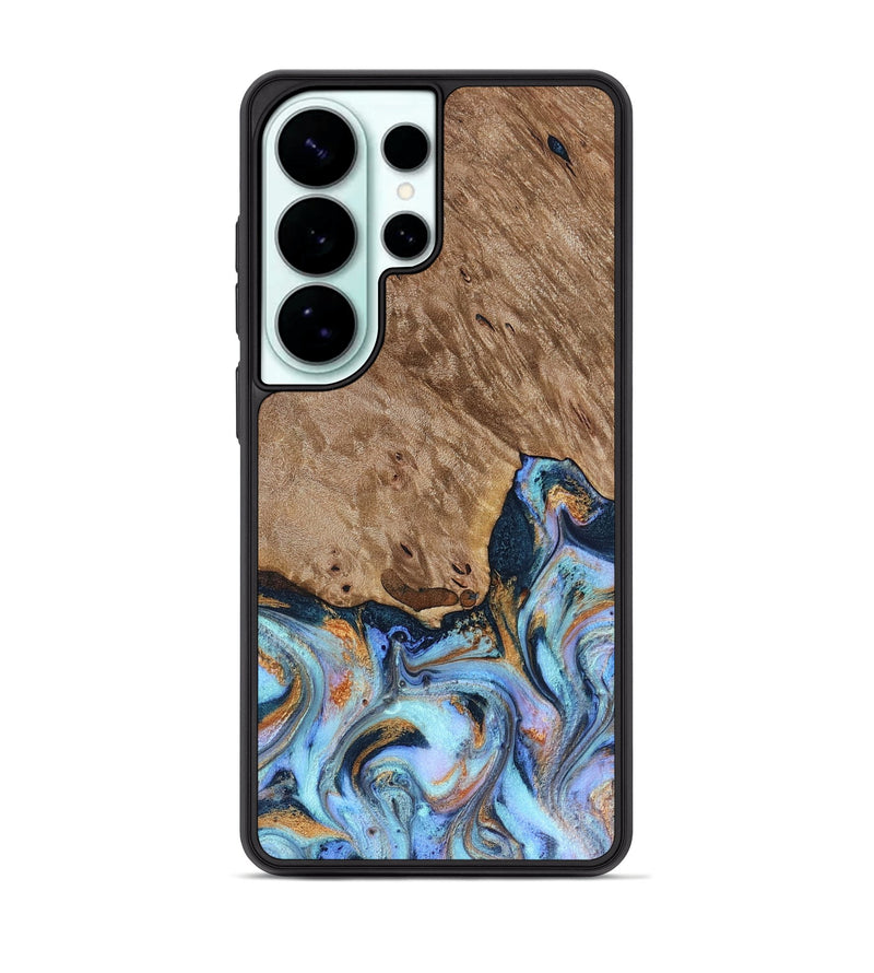 Galaxy S26 Ultra Wood Phone Case - Tanesha (Teal & Gold, 816073)