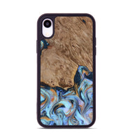 iPhone Xr Wood Phone Case - Tanesha (Teal & Gold, 816073)
