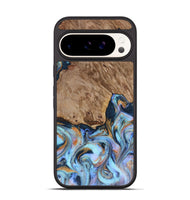Pixel 9 Pro Wood Phone Case - Tanesha (Teal & Gold, 816073)