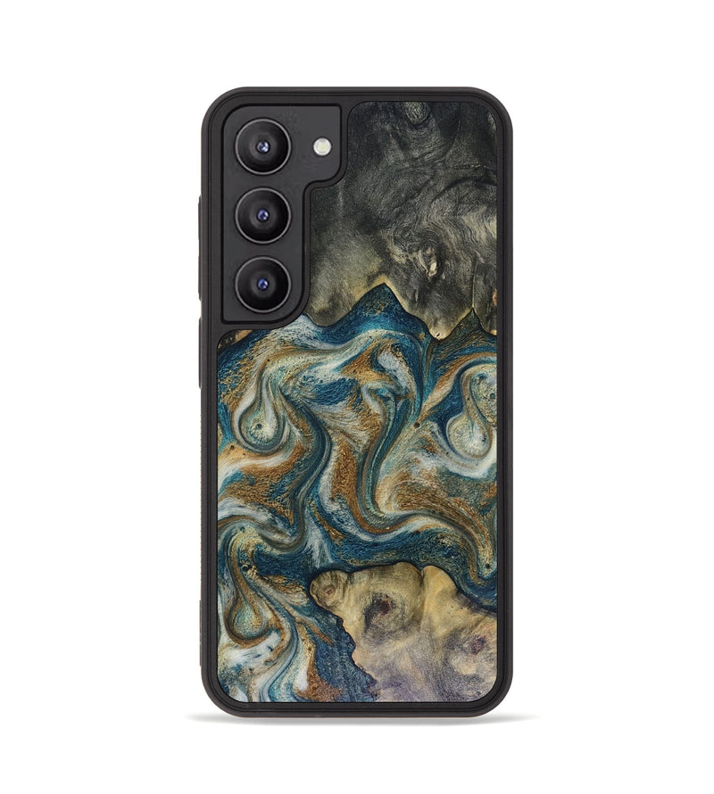 Galaxy S23 Wood Phone Case - Sylvia (Teal & Gold, 816075)