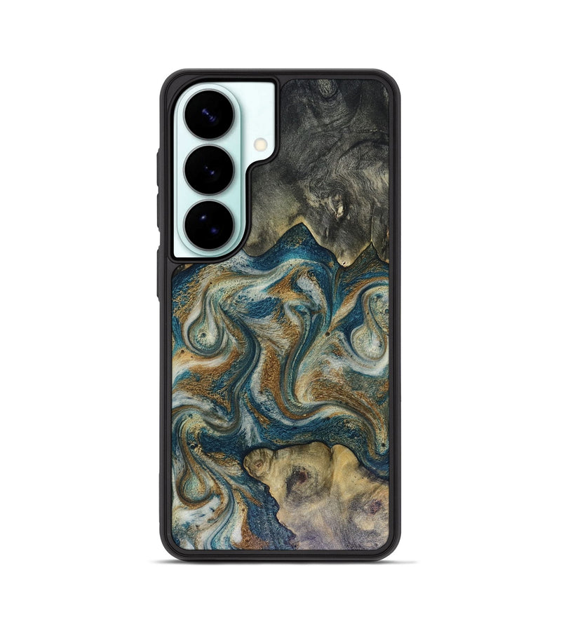 Galaxy S26 Wood Phone Case - Sylvia (Teal & Gold, 816075)