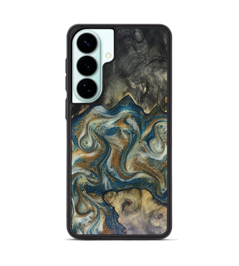 Galaxy S26 Plus Wood Phone Case - Sylvia (Teal & Gold, 816075)