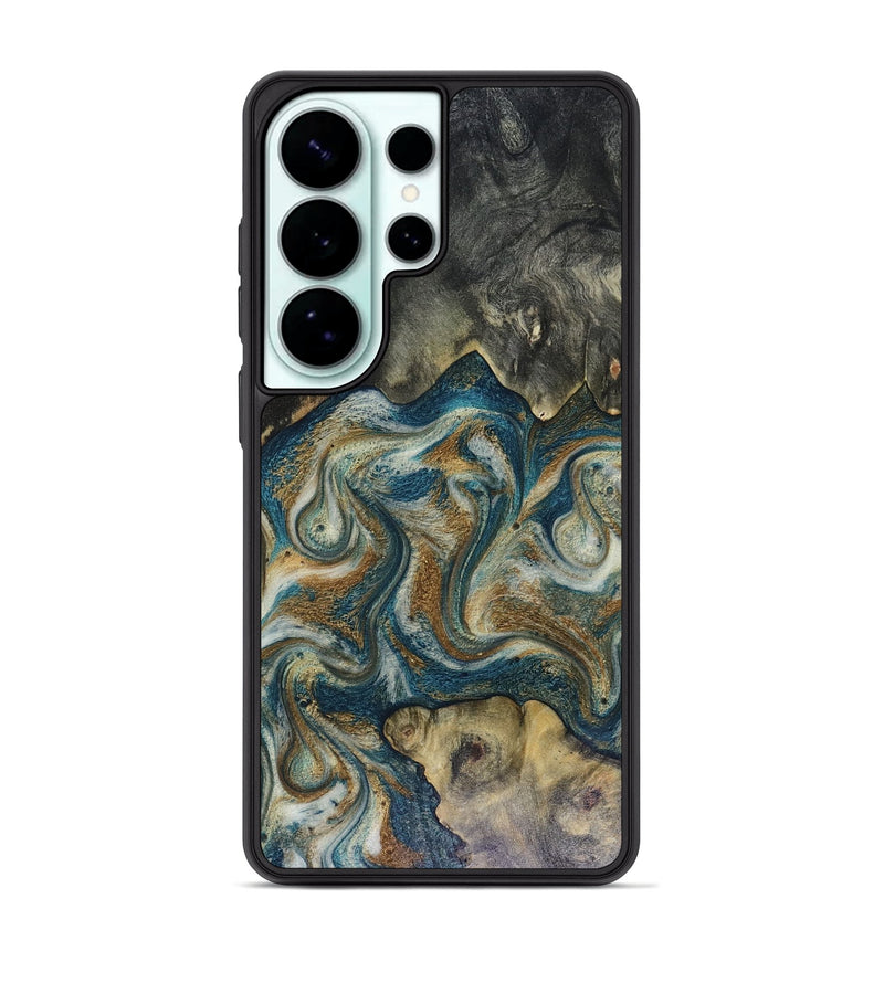 Galaxy S26 Ultra Wood Phone Case - Sylvia (Teal & Gold, 816075)