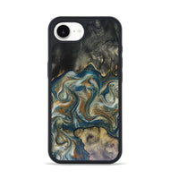 iPhone 16e Wood Phone Case - Sylvia (Teal & Gold, 816075)
