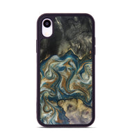iPhone Xr Wood Phone Case - Sylvia (Teal & Gold, 816075)