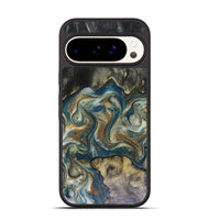 Pixel 9 Wood Phone Case - Sylvia (Teal & Gold, 816075)