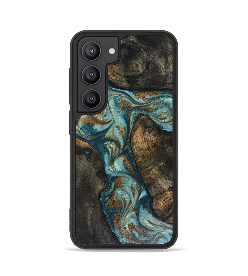 Galaxy S23 Wood Phone Case - Eulalia (Teal & Gold, 816076)