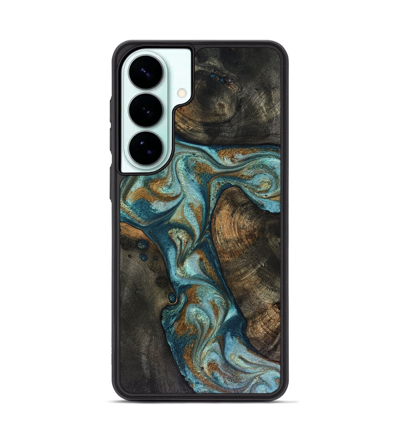 Galaxy S26 Plus Wood Phone Case - Eulalia (Teal & Gold, 816076)