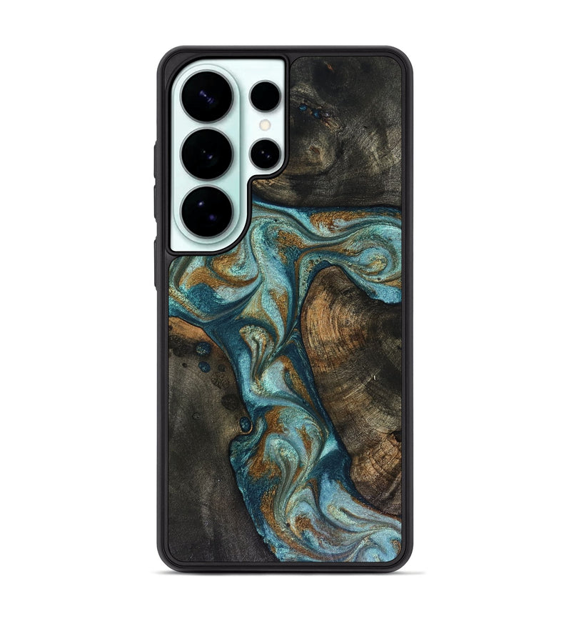 Galaxy S26 Ultra Wood Phone Case - Eulalia (Teal & Gold, 816076)