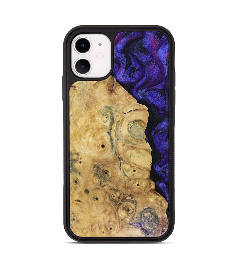 iPhone 11 Wood Phone Case - Adriane (Purple, 816080)