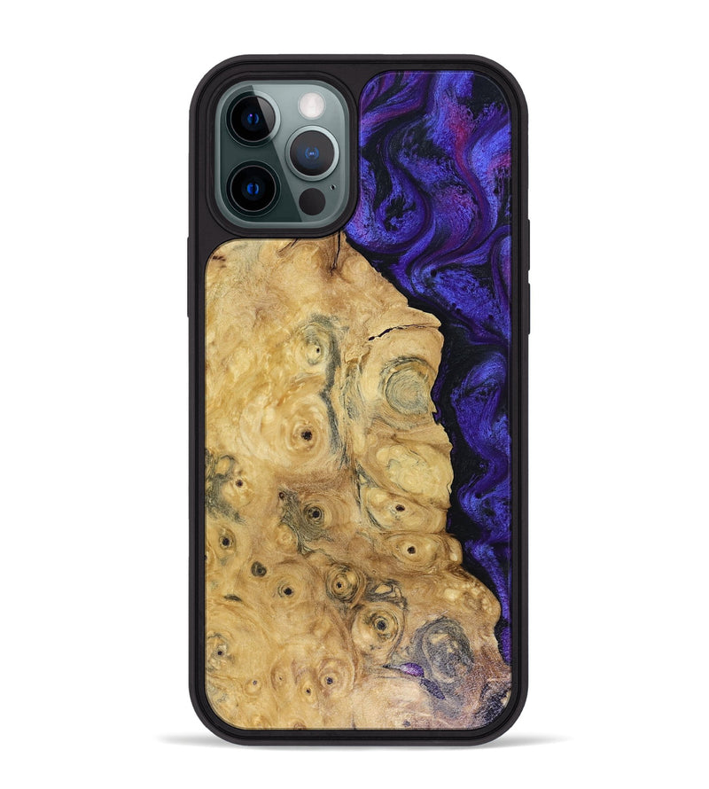 iPhone 12 Pro Max Wood Phone Case - Adriane (Purple, 816080)