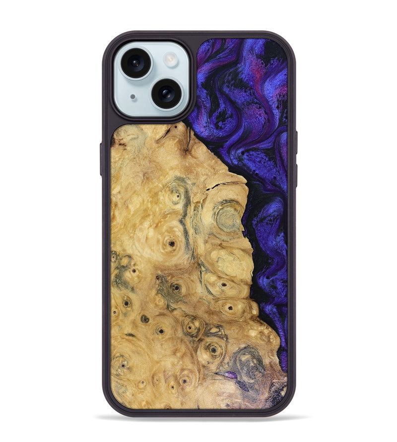 iPhone 15 Plus Wood Phone Case - Adriane (Purple, 816080)