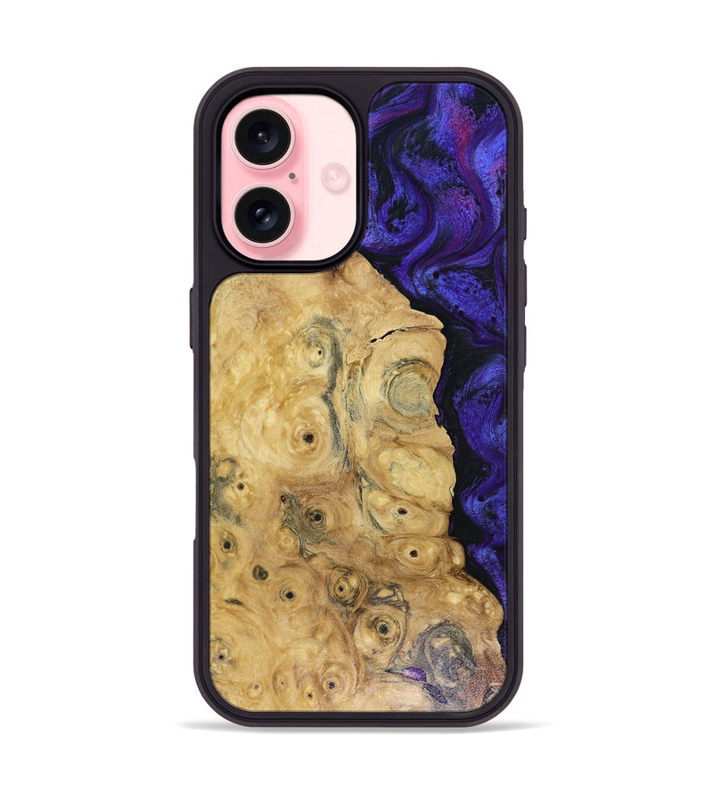 iPhone 16 Wood Phone Case - Adriane (Purple, 816080)