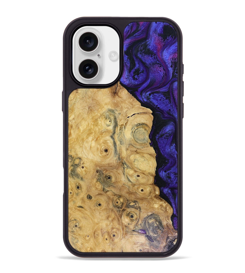 iPhone 16 Plus Wood Phone Case - Adriane (Purple, 816080)