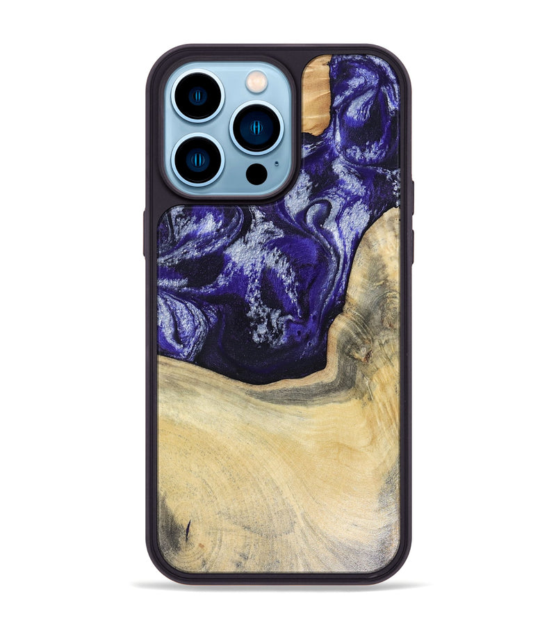 iPhone 14 Pro Max Wood Phone Case - Romina (Purple, 816081)