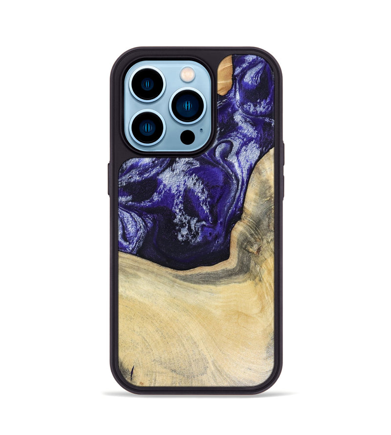 iPhone 14 Pro Wood Phone Case - Romina (Purple, 816081)