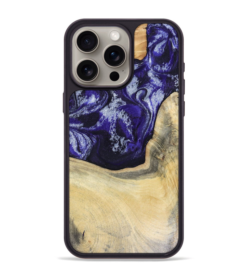 iPhone 15 Pro Max Wood Phone Case - Romina (Purple, 816081)