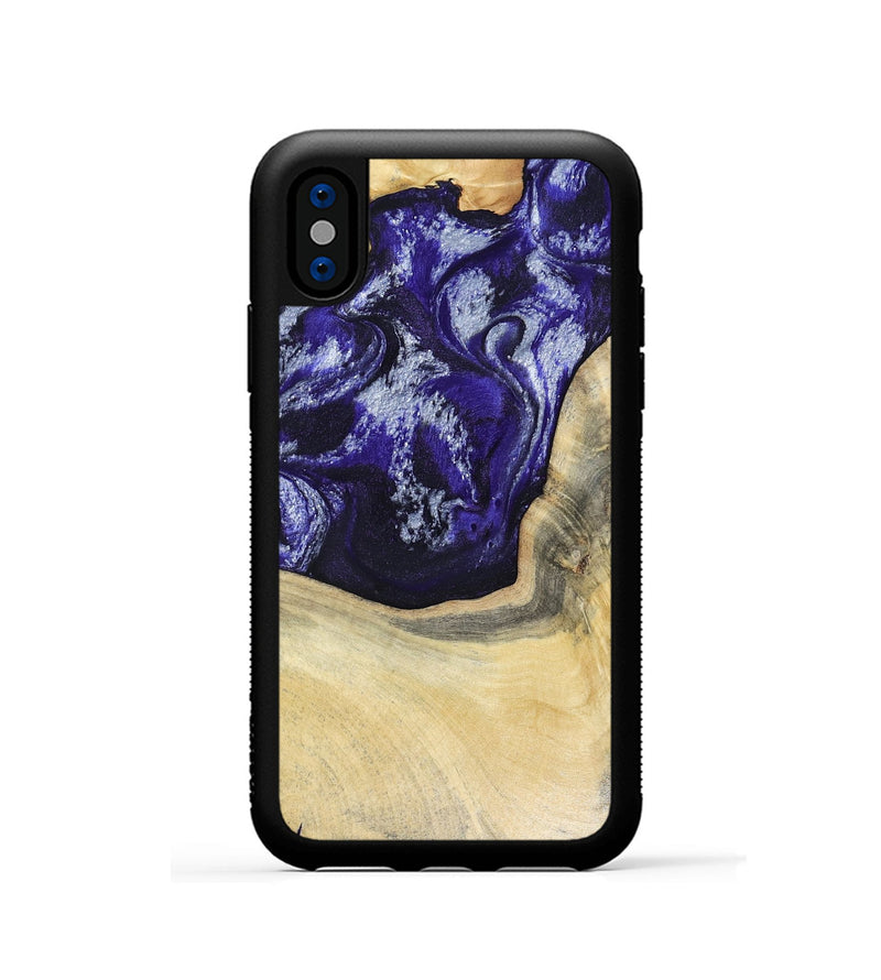 iPhone Xs Wood Phone Case - Romina (Purple, 816081)