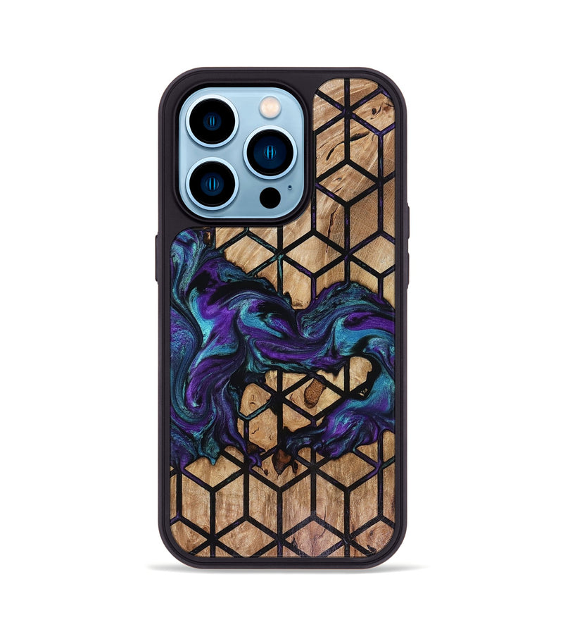iPhone 14 Pro Wood Phone Case - Lamar (Pattern, 816094)