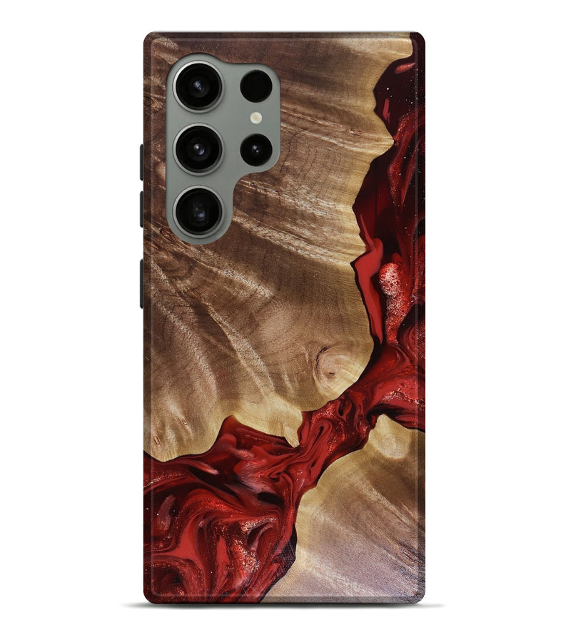 Galaxy S24 Ultra Wood Live Edge Phone Case - Elmore (Red, 816124)
