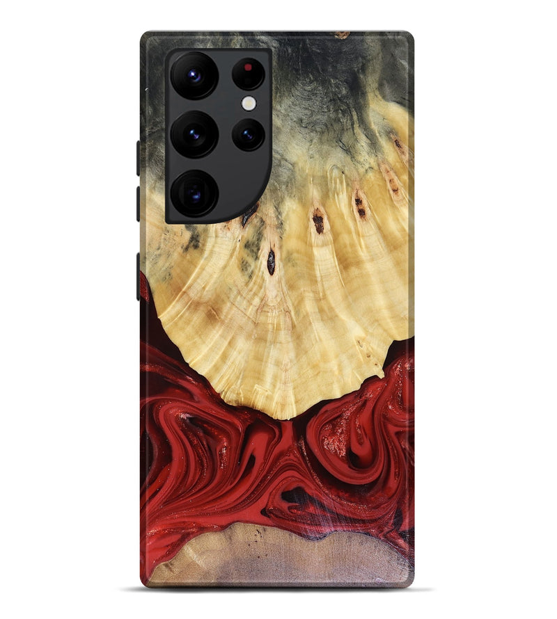 Galaxy S22 Ultra Wood Live Edge Phone Case - Perry (Red, 816125)