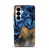 Galaxy S26 Wood Live Edge Phone Case - Brandy (Blue, 816126)