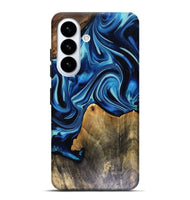 Galaxy S26 Plus Wood Live Edge Phone Case - Brandy (Blue, 816126)