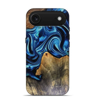 iPhone 17 Air Wood Live Edge Phone Case - Brandy (Blue, 816126)