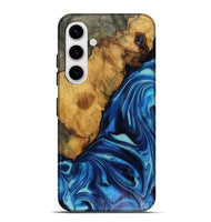 Galaxy S25 Plus Wood Live Edge Phone Case - Louise (Blue, 816128)