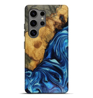 Galaxy S25 Ultra Wood Live Edge Phone Case - Louise (Blue, 816128)