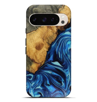 Pixel 9 Pro XL Wood Live Edge Phone Case - Louise (Blue, 816128)