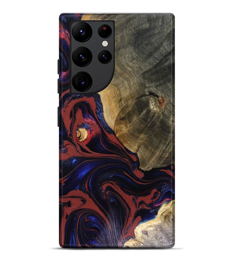 Galaxy S22 Ultra Wood Live Edge Phone Case - Louie (Red, 816129)
