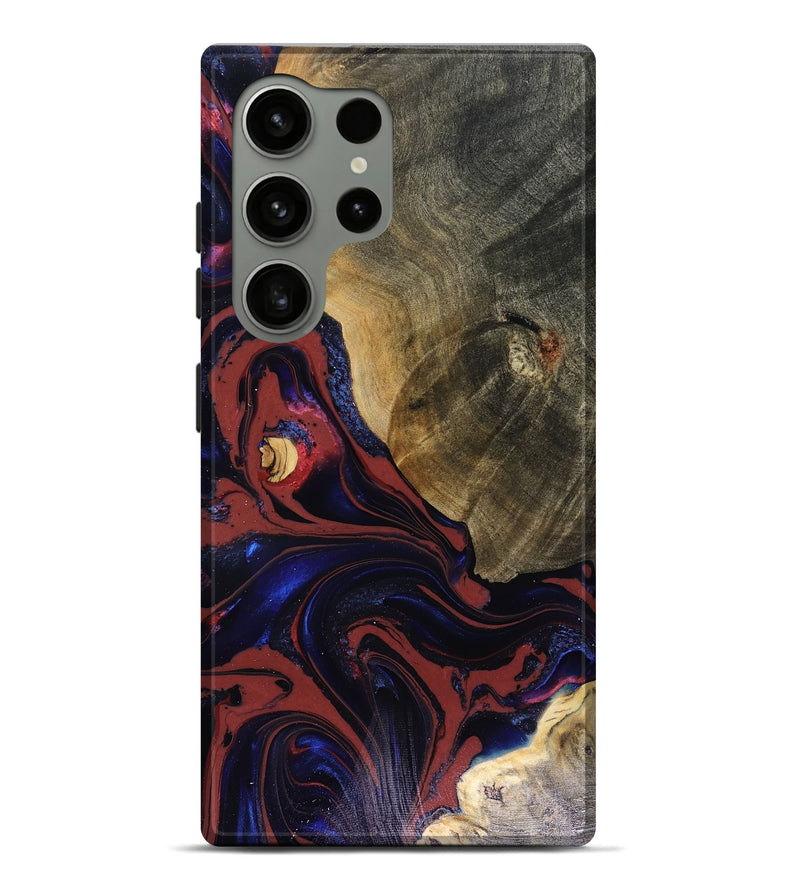 Galaxy S24 Ultra Wood Live Edge Phone Case - Louie (Red, 816129)