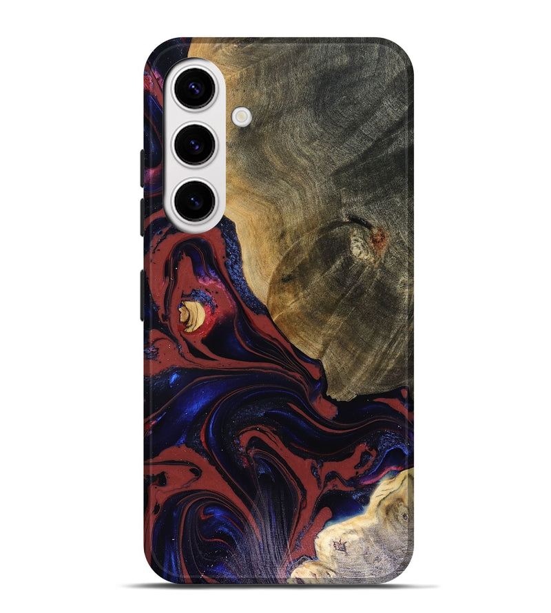 Galaxy S25 Plus Wood Live Edge Phone Case - Louie (Red, 816129)