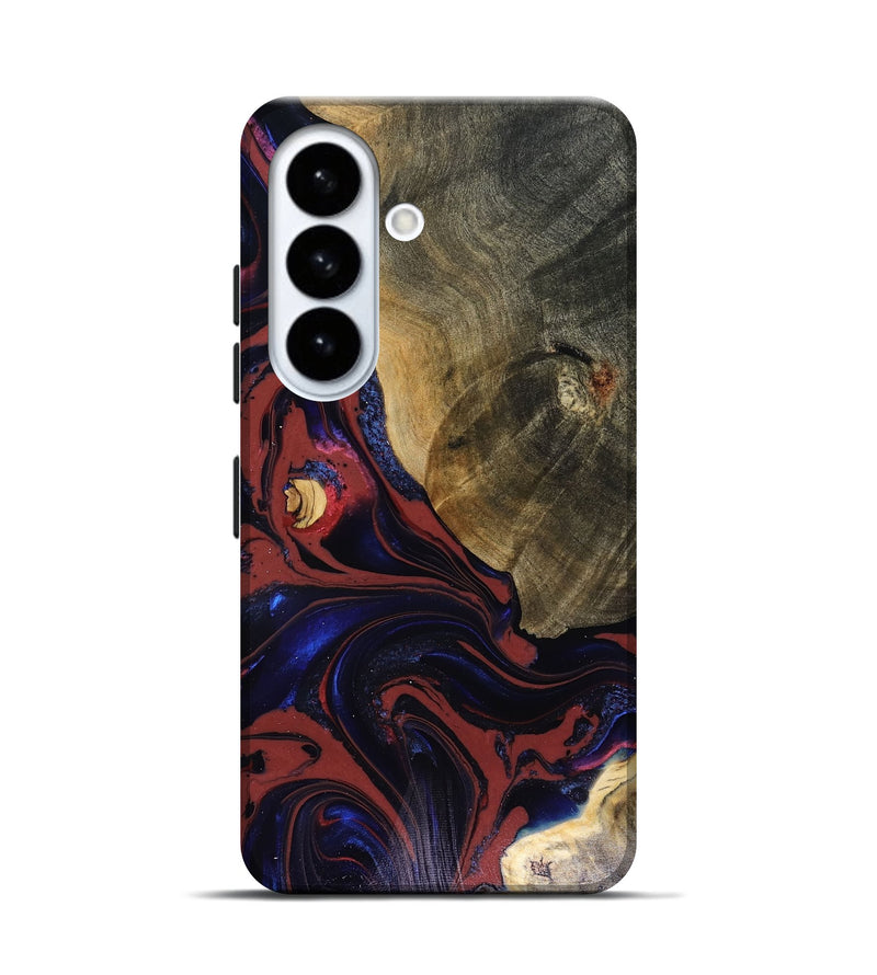 Galaxy S26 Wood Live Edge Phone Case - Louie (Red, 816129)