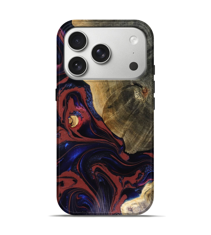 iPhone 17 Pro Wood Live Edge Phone Case - Louie (Red, 816129)