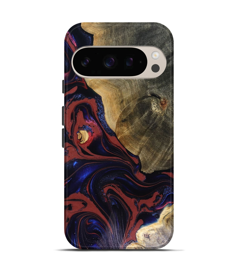 Pixel 10 Pro Wood Live Edge Phone Case - Louie (Red, 816129)