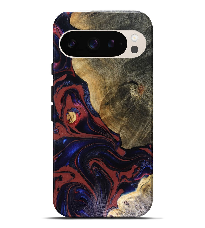 Pixel 9 Pro XL Wood Live Edge Phone Case - Louie (Red, 816129)
