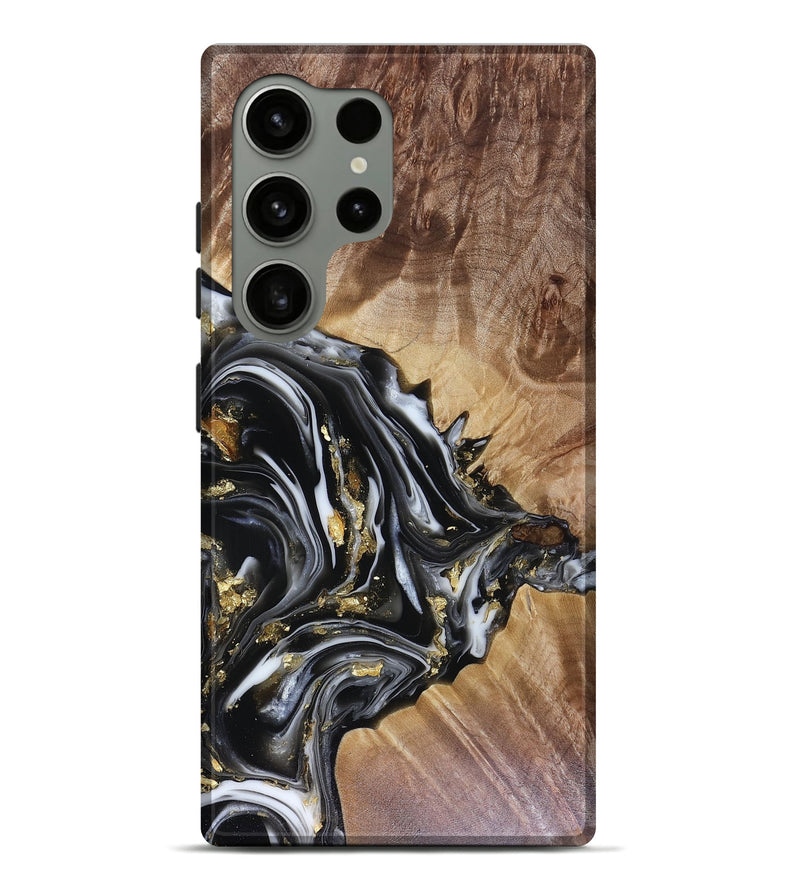 Galaxy S24 Ultra Wood Live Edge Phone Case - Augusta (Black & White, 816131)