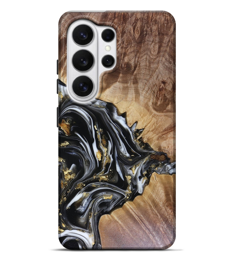 Galaxy S26 Ultra Wood Live Edge Phone Case - Augusta (Black & White, 816131)