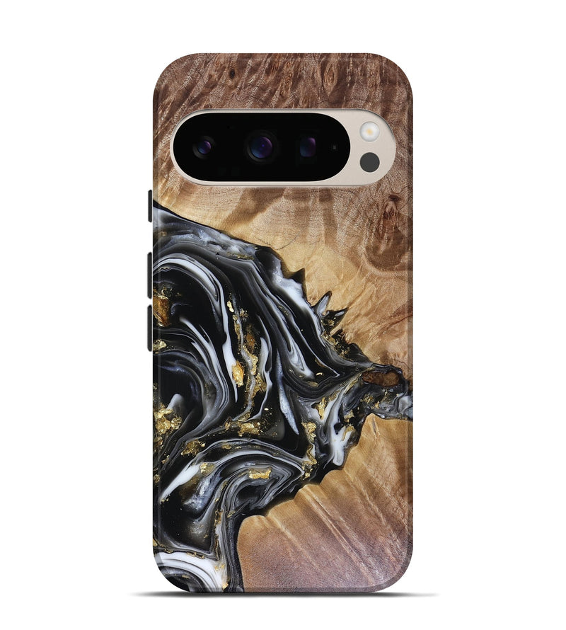 Pixel 10 Wood Live Edge Phone Case - Augusta (Black & White, 816131)