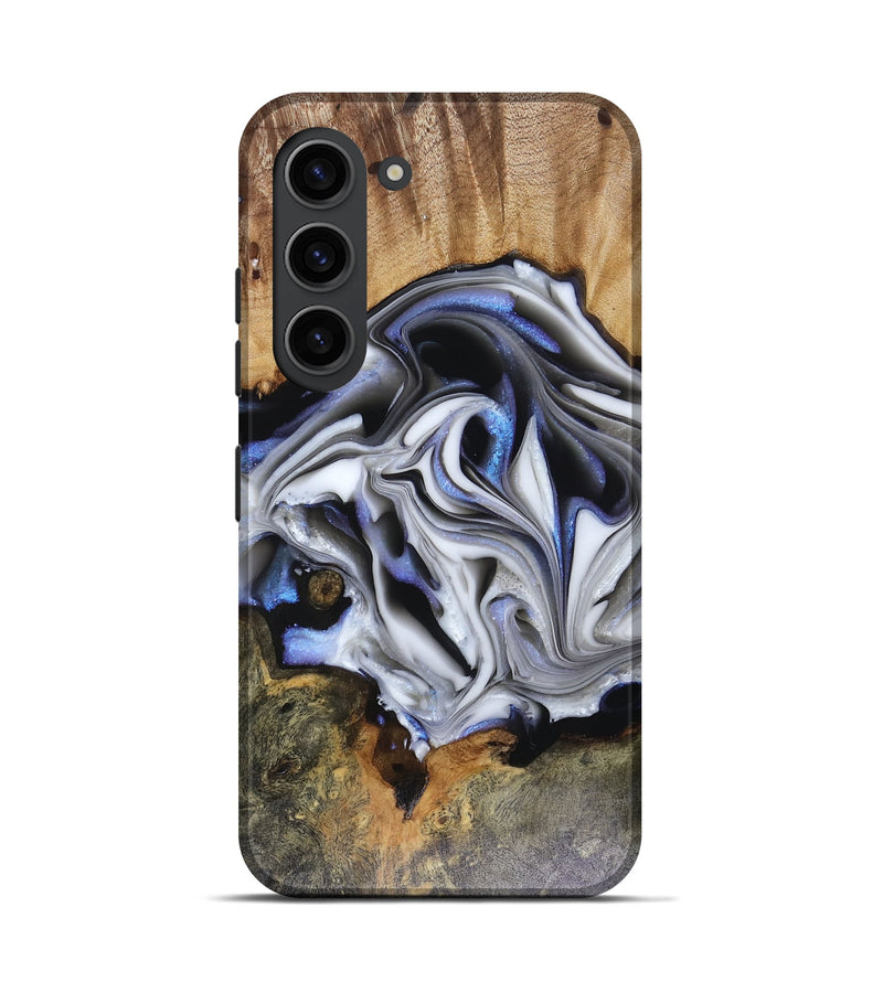 Galaxy S23 Wood Live Edge Phone Case - Janette (Blue, 816134)