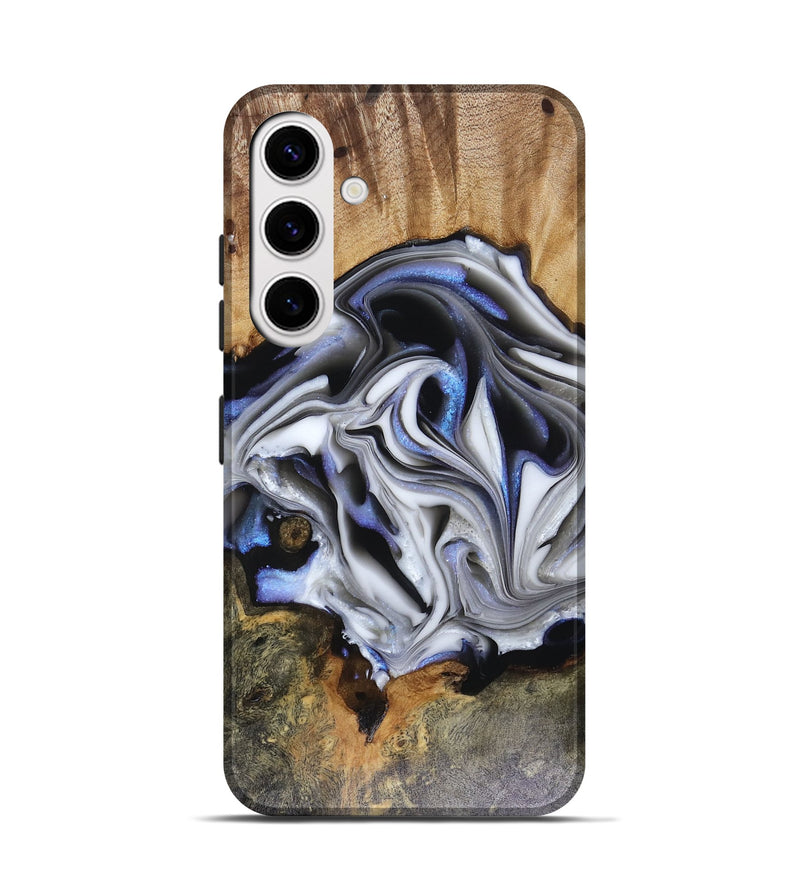 Galaxy S25 Wood Live Edge Phone Case - Janette (Blue, 816134)